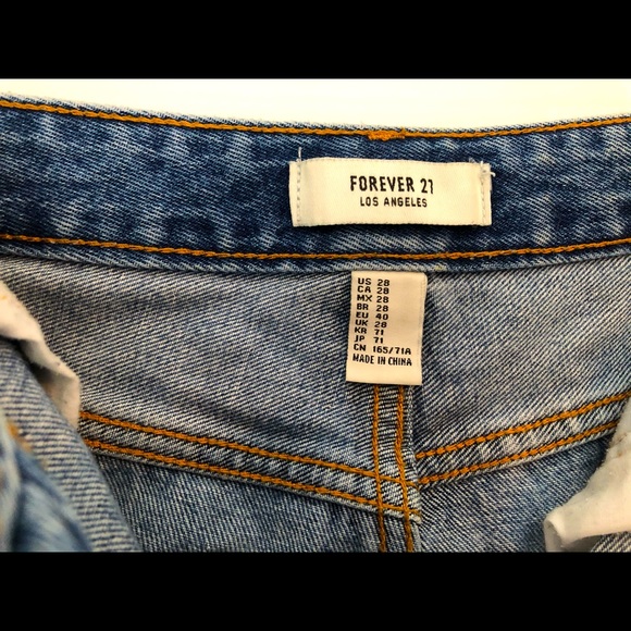 Forever 21 Mid Rise Blue Short Shorts Size 28 - Picture 5 of 7